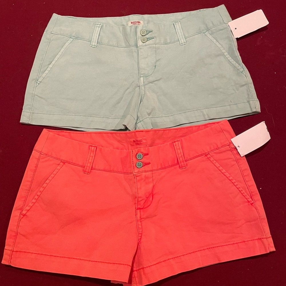 Juniors Shorts Red Orange 3 Mossimo NWT